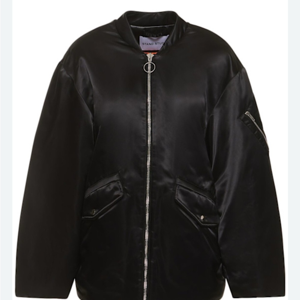 Stand Studio Black Satin Jacket